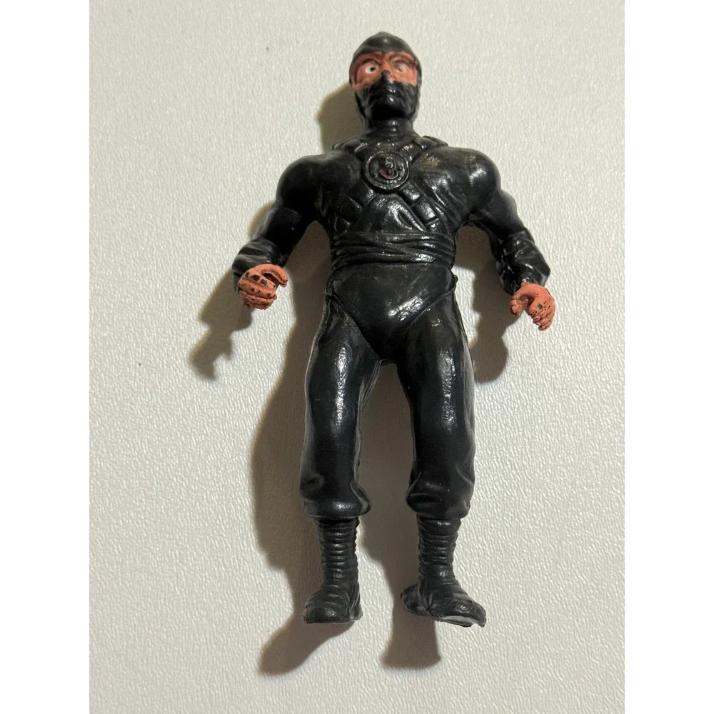 Vintage Ninja‎ Action Figure Black Stealth Martial Arts Warrior Retro Toy 4 Inch